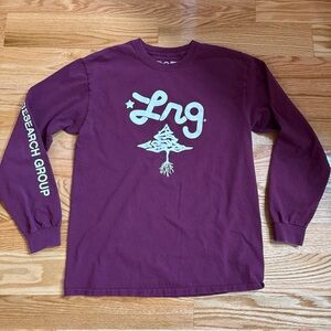 LRG Long Sleeve Shirt Maroon Mens Size Medium Lifted Research Group